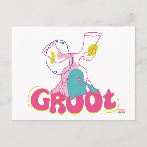 Groovy Groot Headstand Postcard