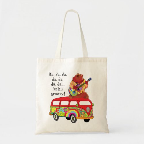 Groovy Guitar Bear Tote Bag