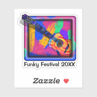 Groovy Guitar Sticker