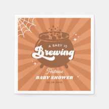 Groovy Halloween A Baby Is Brewing Baby Shower