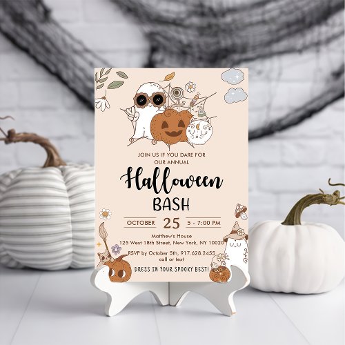 Groovy Halloween Bash Halloween Party Invitation