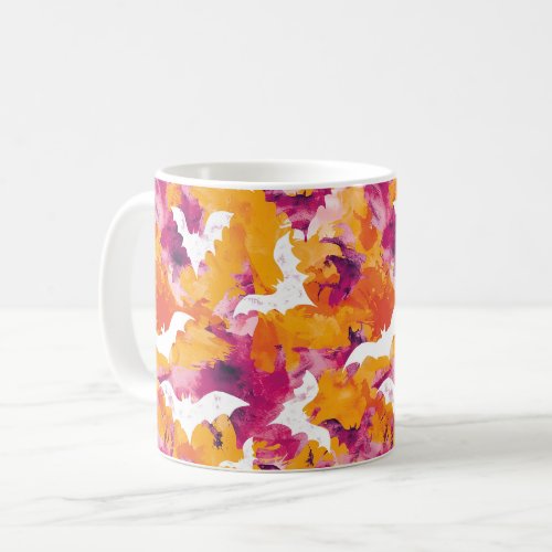 Groovy Halloween Bats Coffee Mug