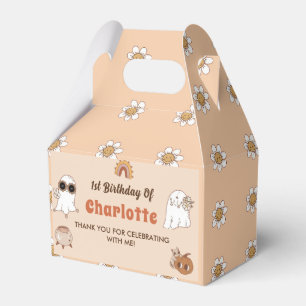 Groovy Halloween Birthday Cute Ghost Party Favor Boxes
