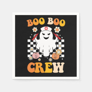 Groovy Halloween Boo Boo Crew Nurse Ghost Napkins