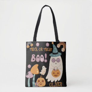 Groovy Halloween Boo Cute Trick or Treat Custom Tote Bag