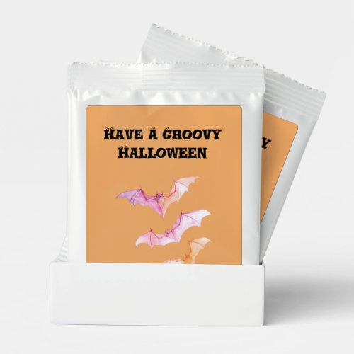 Groovy Halloween Pink Orange Bats Hot Chocolate Drink Mix