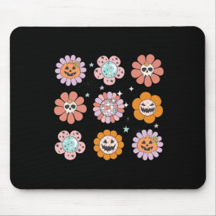 Groovy Halloween Smile Face Disco Retro Pumpkin Sk Mouse Pad