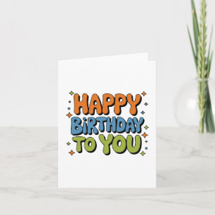Groovy Happy Birthday Card