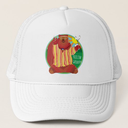Groovy Happy Guitar Bear  Hat