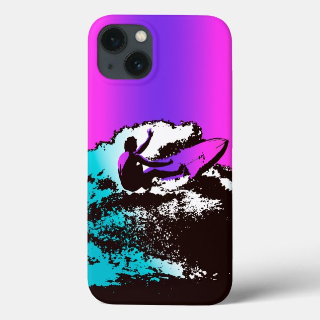 Groovy Hawaiian Surfer 1960s Retro Graphic Case-Mate iPhone Case (Back)