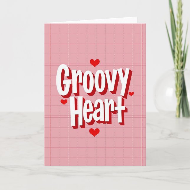 Groovy Heart Love Card (Front)
