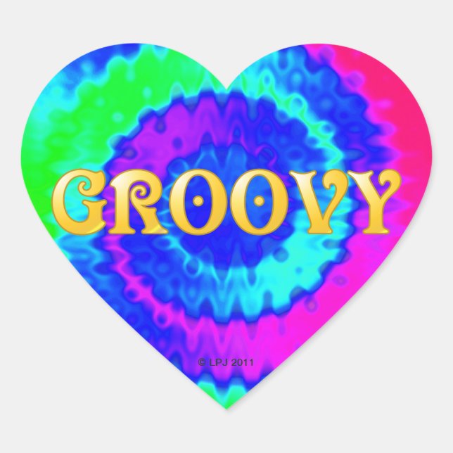 Groovy Heart Stickers (Front)