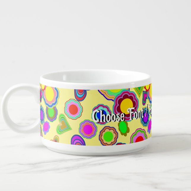 Groovy Hearts Flowers Bowl (Right)
