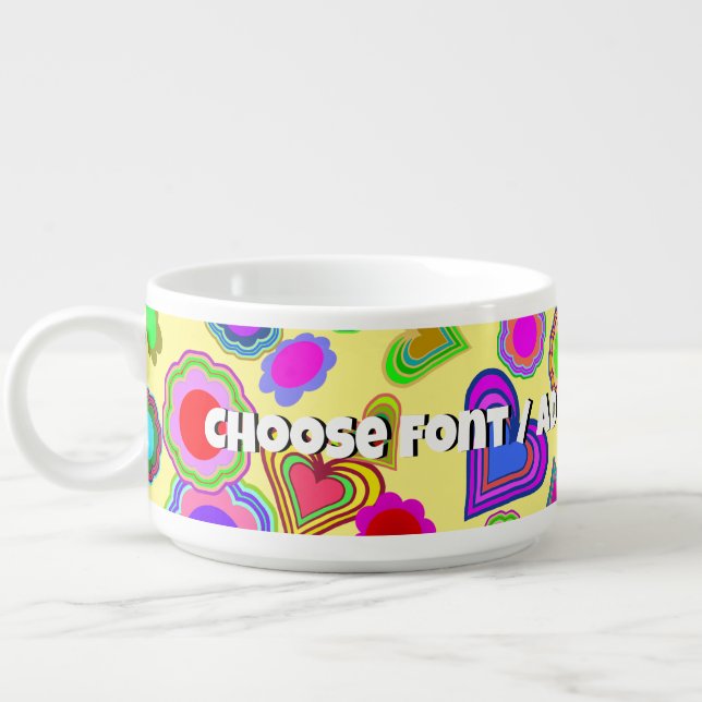 Groovy Hearts Flowers Bowl (Right)