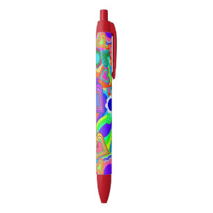 Groovy Hearts Flowers Pen