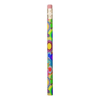 Groovy Hearts Flowers Pencil by gravityx9 at Zazzle