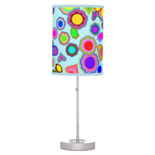 Groovy Hearts Flowers Table Lamp