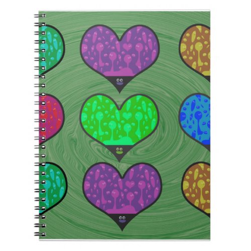 Groovy Hearts of Lava Notebook