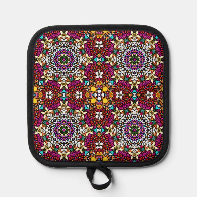Groovy Heavenly Flower Power  Pot Holder (Front)