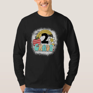 Groovy Hello 2nd Second Grade Teacher Student Back T-Shirt