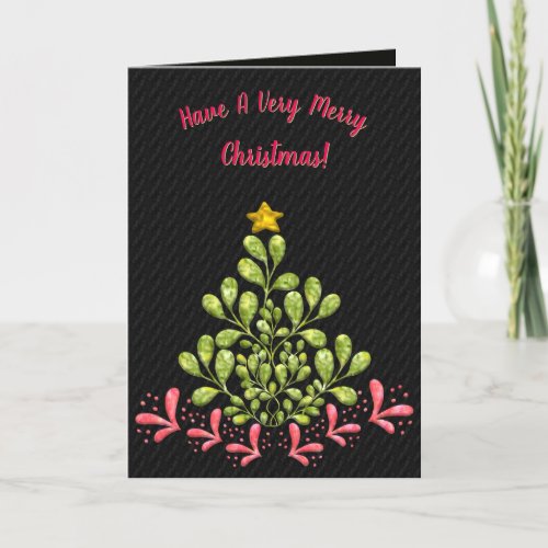 Groovy Herb_y Christmas Personalized Holiday Card
