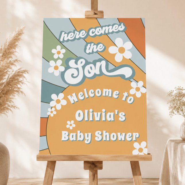 Groovy Here Comes the Son Welcome Sign (Creator Uploaded)