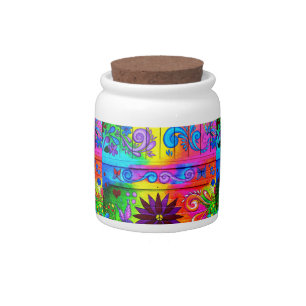 groovy hippie candy jar