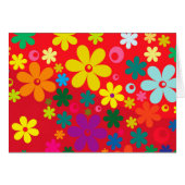Groovy Hippie Colorful Flowers Love Peace Pattern (Front Horizontal)