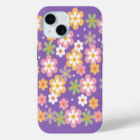 Groovy Hippie Daisy Pattern Purple