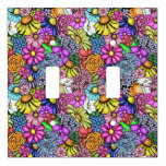 Groovy Hippie Flowers Light Switch Cover at Zazzle