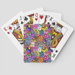 Groovy Hippie Flowers Poker Cards