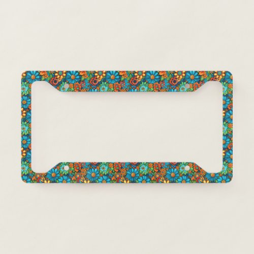 Groovy Hippie License Plate Frame