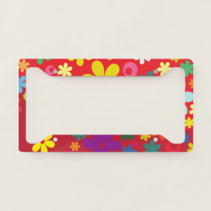 Groovy Hippie License Plate Frame