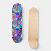 groovy hippie love skateboard | Zazzle