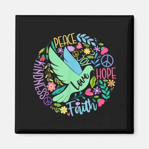 Groovy Hippie Peace Hope Love Peace Bird World Magnet