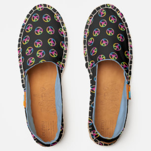 Groovy Hippie Peace Sign Espadrilles