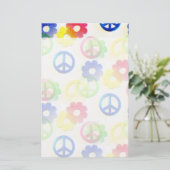 Groovy Hippie Peace Signs Flower Power Sparkles (Standing Front)