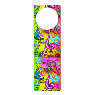 groovy hippie style door hanger