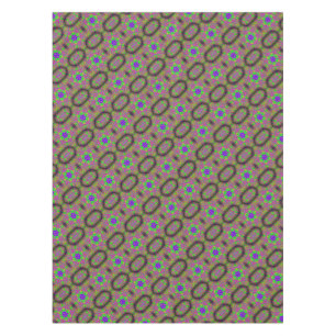 groovy hippie-style flower/stars tablecloth