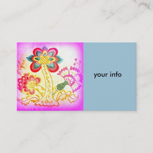 groovy hippie_style palm tree business cards