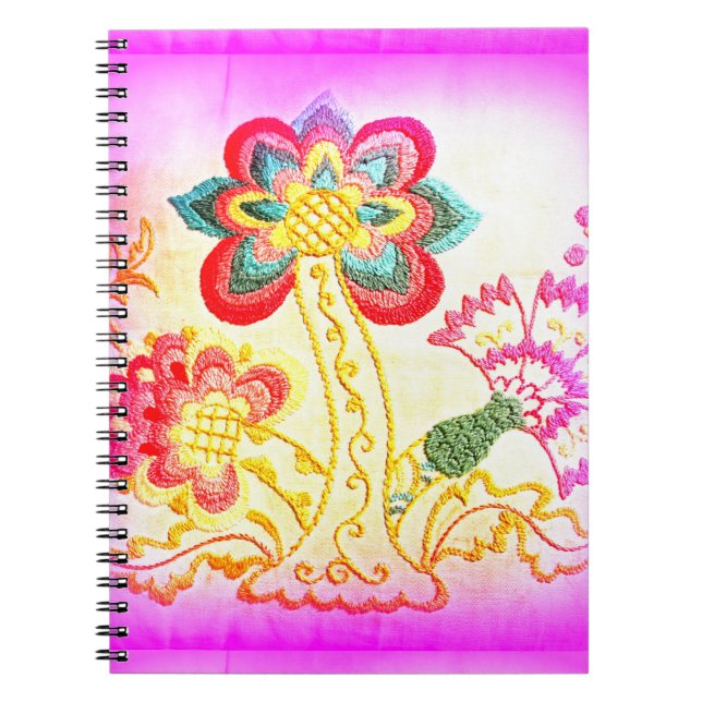 groovy hippie-style palm tree notebook (Front)