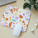 Groovy Hippie Trippy Retro Flower Funky Vibes Mouse Pad<br><div class="desc">Groovy Hippie Trippy Retro Flower Funky Vibes Mouse Pads features a colorful and fun retro hippie pattern. Perfect for her for Christmas,  holidays,  birthday and more. Designed by ©Evco Studio www.zazzle.com/store/evcostudio</div>