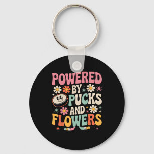 Groovy Hockey Love Ice Hockey Lover (2) Keychain
