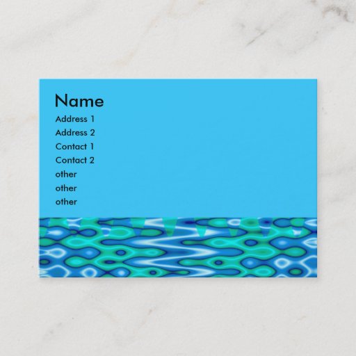 Customizable groovy horizon blue business cards