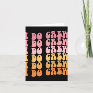 Groovy I Do Crew Bride Squad Wedding Bachelorette Card