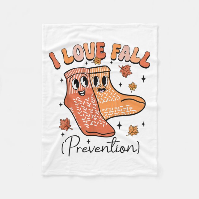 Groovy I Fall Prevention Fall Pt Physical Therapy  Fleece Blanket (Front)