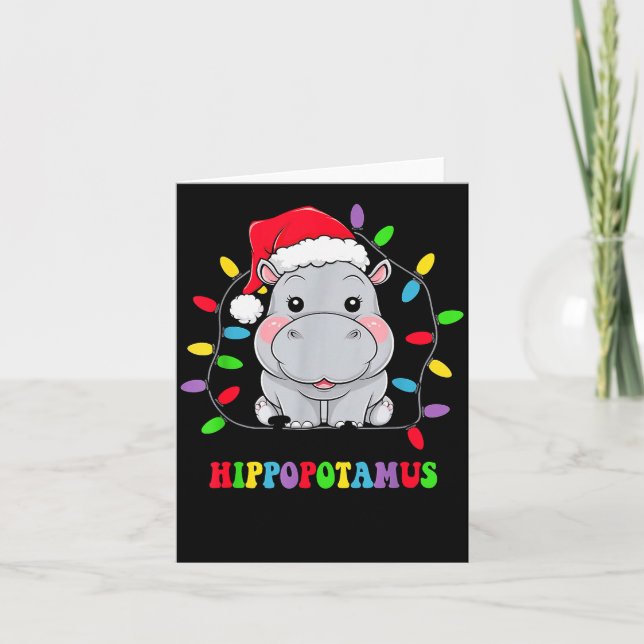 Groovy I Want A Hiptamus For Christmas Xmas Hip Lo Card (Front)