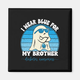 Groovy I Wear Blue For My Brother Diabetes T1d Awa Magnet