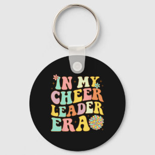 Groovy In My Cheer Leader Era Cheerleading Women G Keychain