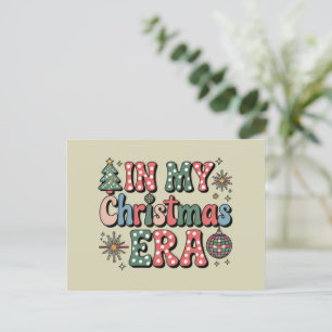 Groovy In My Christmas Era Funny Teacher Holiday Postcard